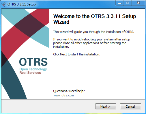 The OTRS Windows installer