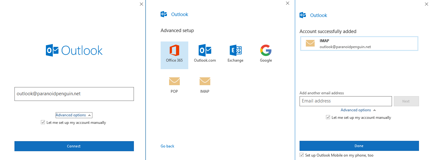 how do i add email account to outlook