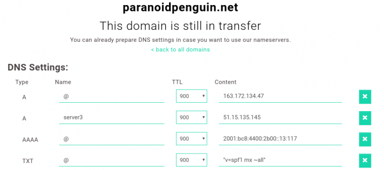 Njalla - DNS management