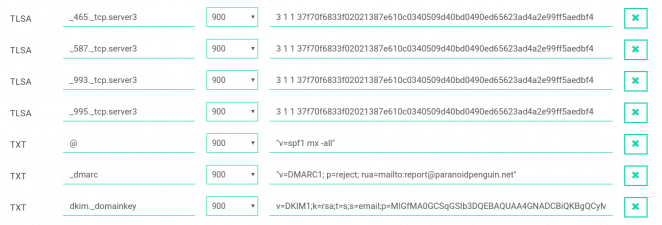 ParanoidPenguin.net DNS records