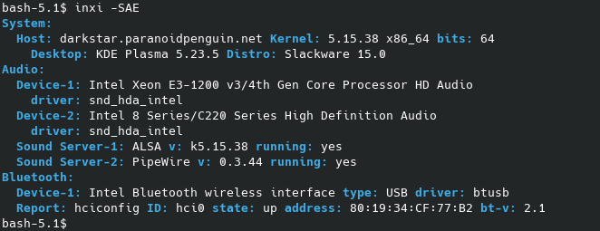 Slackware 15 - org.bluez.Error.Failed br-connection-profile-unavailable