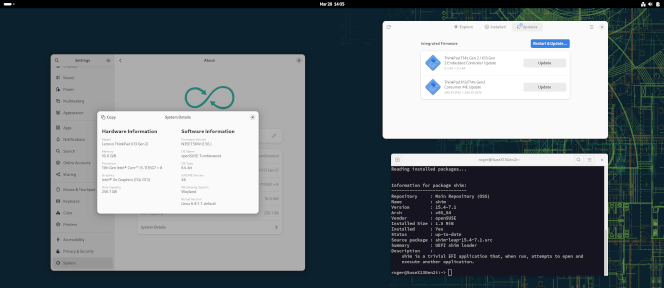 OpenSUSE Tumbleweed with Gnome 46