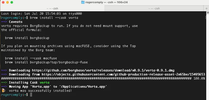 Vorta on macOS