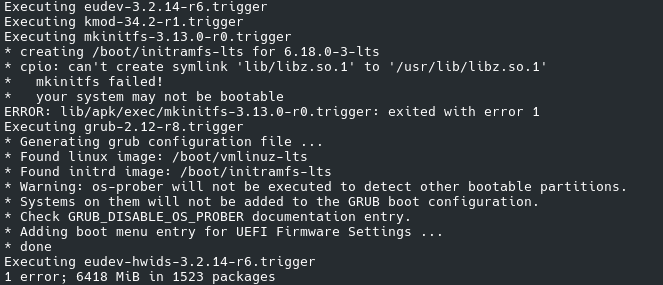 The release upgrade process on Alpine Linux